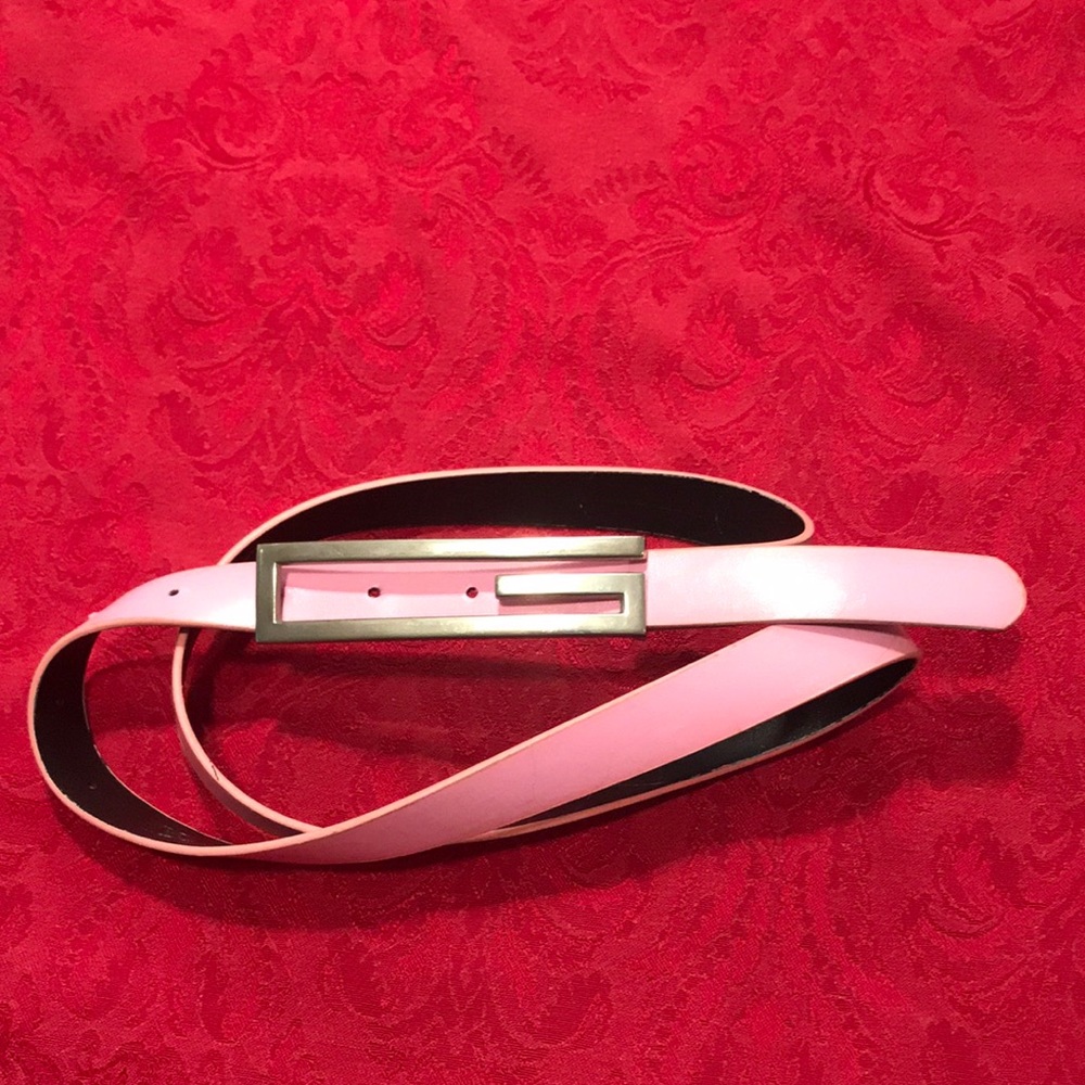 COPY - Pink Narrow Leather Belt